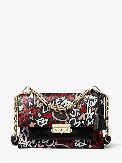 michael kors grafitti|Cece Medium Qixi Graffiti Shoulder Bag .